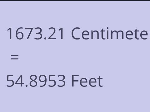 1673.21 CM TO FEET