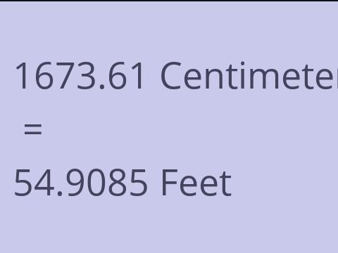 1673.61 CM TO FEET