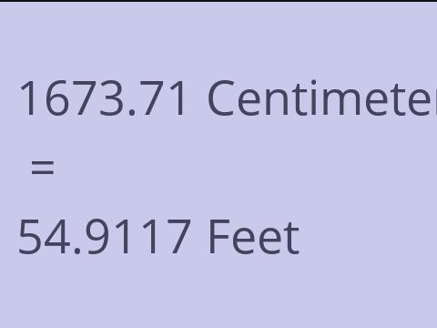 1673.71 CM TO FEET