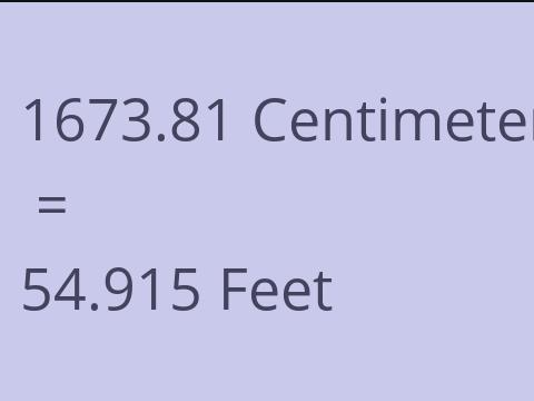 1673.81 CM TO FEET