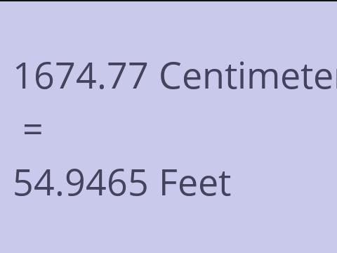 1674.77 CM TO FEET