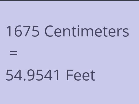 1675 CM TO FEET