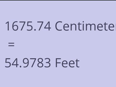 1675.74 CM TO FEET