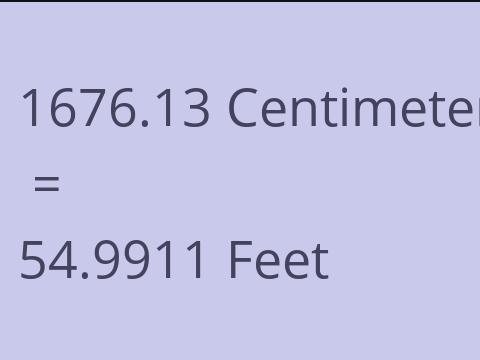 1676.13 CM TO FEET