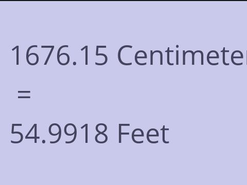 1676.15 CM TO FEET