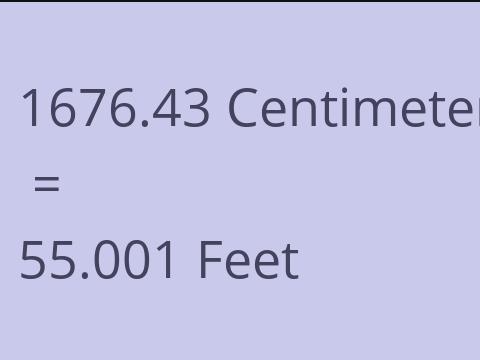 1676.43 CM TO FEET