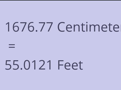 1676.77 CM TO FEET