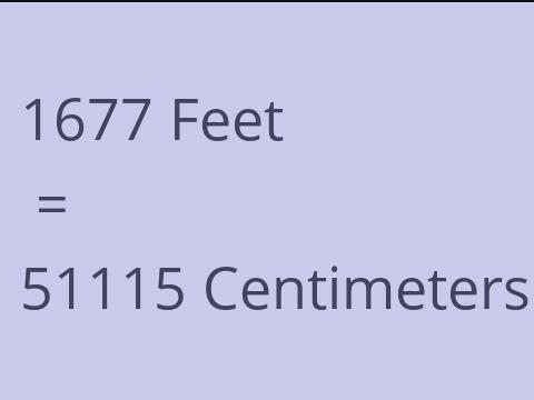 1677 FEET TO CM