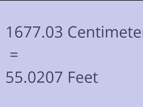 1677.03 CM TO FEET