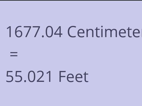 1677.04 CM TO FEET