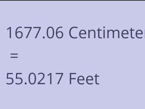 1677.06 CM TO FEET