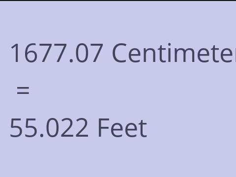 1677.07 CM TO FEET