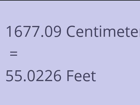 1677.09 CM TO FEET