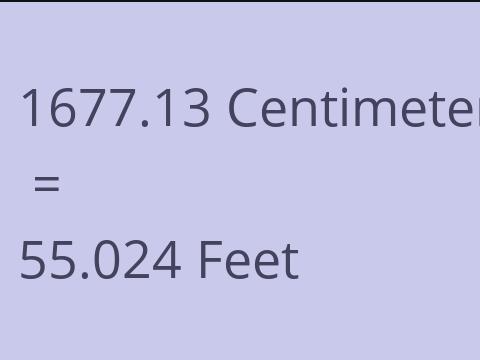 1677.13 CM TO FEET