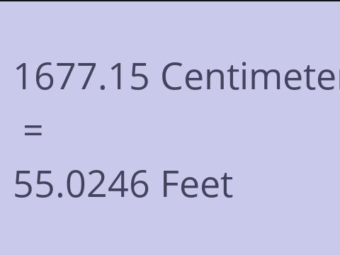 1677.15 CM TO FEET