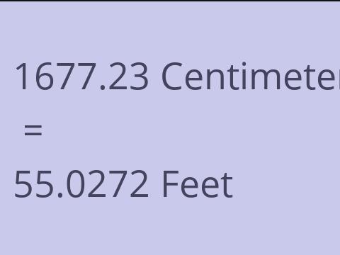 1677.23 CM TO FEET