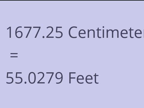 1677.25 CM TO FEET