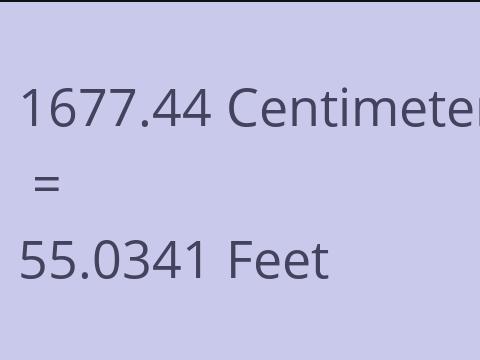 1677.44 CM TO FEET