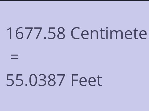 1677.58 CM TO FEET