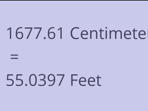 1677.61 CM TO FEET