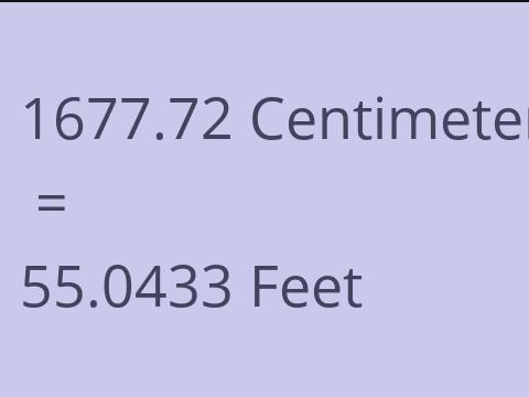 1677.72 CM TO FEET