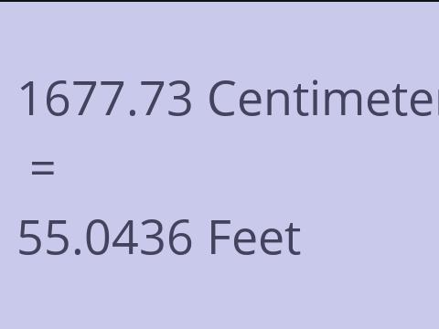 1677.73 CM TO FEET