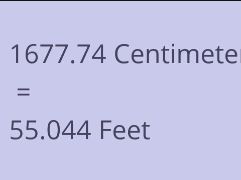 1677.74 CM TO FEET