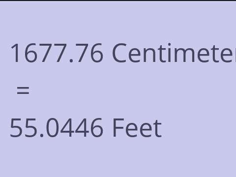 1677.76 CM TO FEET