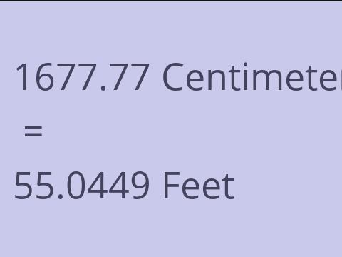 1677.77 CM TO FEET