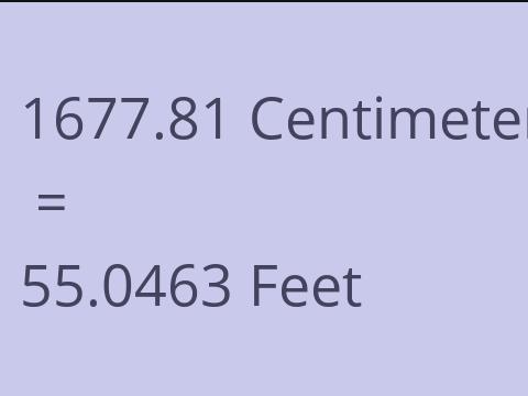 1677.81 CM TO FEET