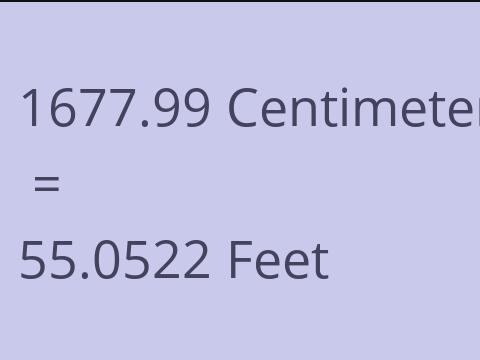 1677.99 CM TO FEET