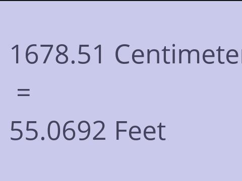 1678.51 CM TO FEET