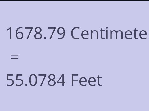 1678.79 CM TO FEET