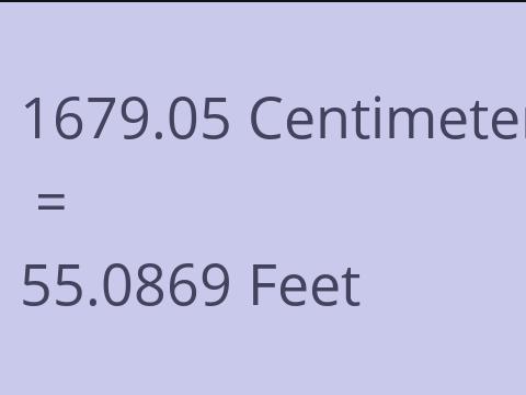 1679.05 CM TO FEET