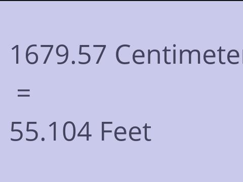 1679.57 CM TO FEET