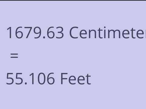 1679.63 CM TO FEET