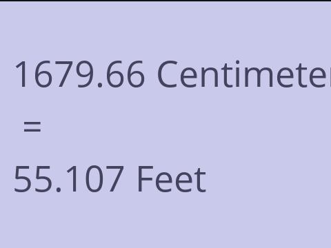 1679.66 CM TO FEET