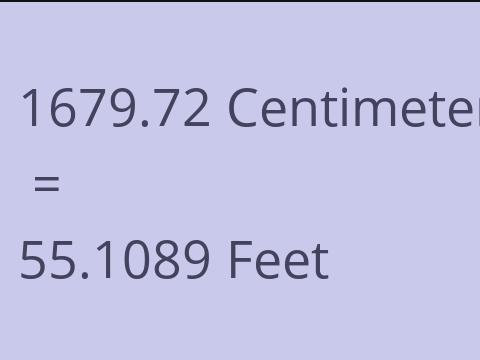 1679.72 CM TO FEET