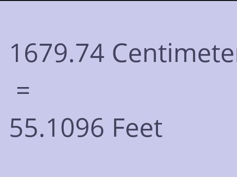 1679.74 CM TO FEET