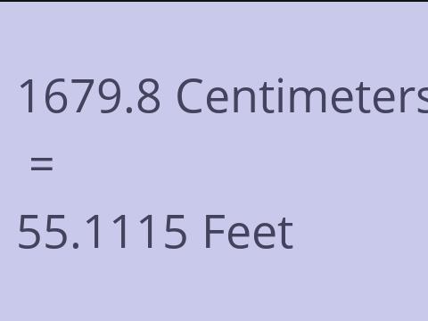 1679.8 CM TO FEET