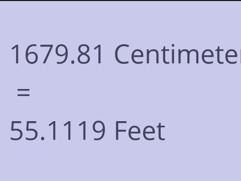 1679.81 CM TO FEET