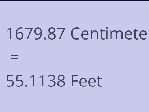 1679.87 CM TO FEET