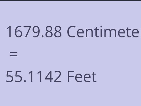 1679.88 CM TO FEET