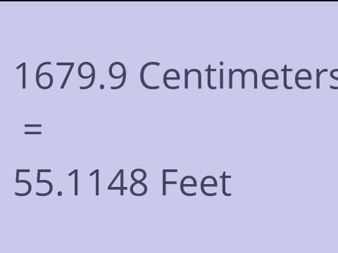 1679.9 CM TO FEET