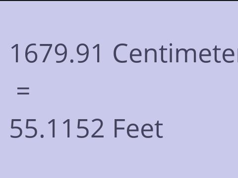 1679.91 CM TO FEET