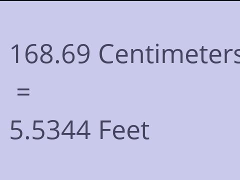 168.69 CM TO FEET