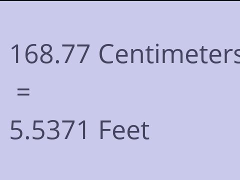 168.77 CM TO FEET