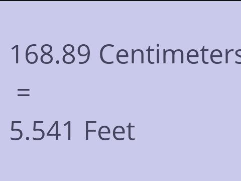 168.89 CM TO FEET