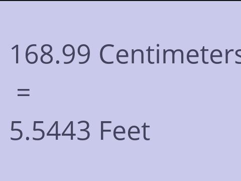 168.99 CM TO FEET