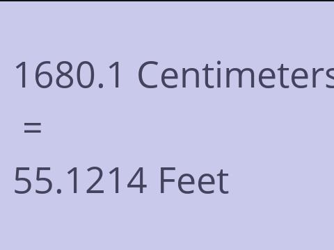 1680.1 CM TO FEET